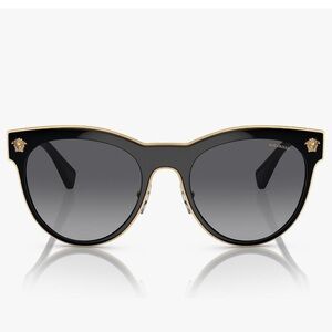 Versace Women's Sunglasses in Black with Gold Details